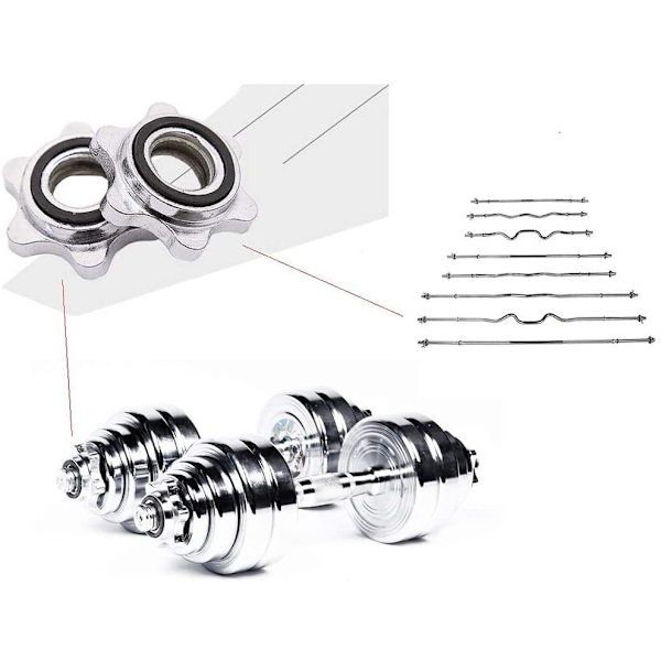 F Fityle 2 stk. Standard Stjernelukninger 25 mm til Vægtstang