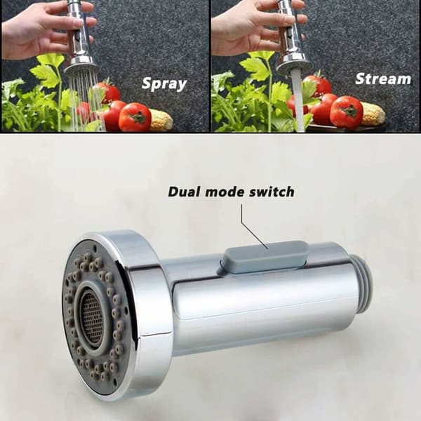 Sort spray til køkkenarmatur 2 tilstande Sprayhoved Køkkenarmatur