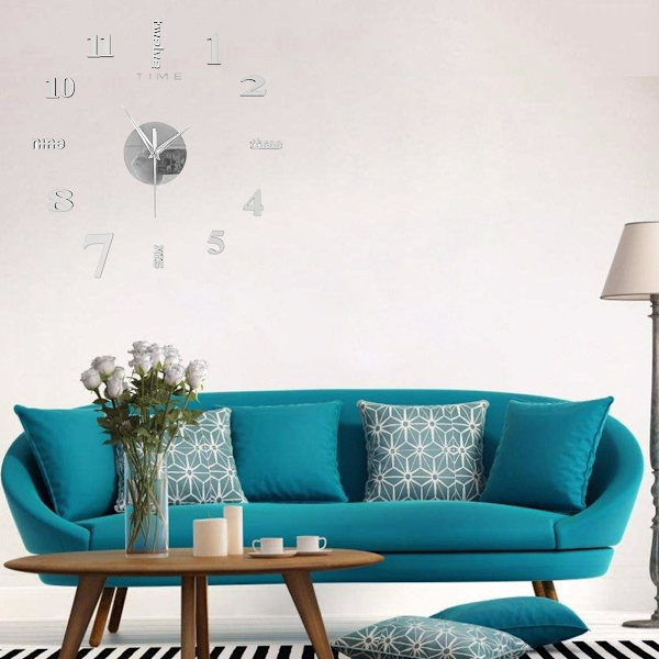 DIY Vægur, 3D Rammeløs Vægur, Moderne Design Dekoration