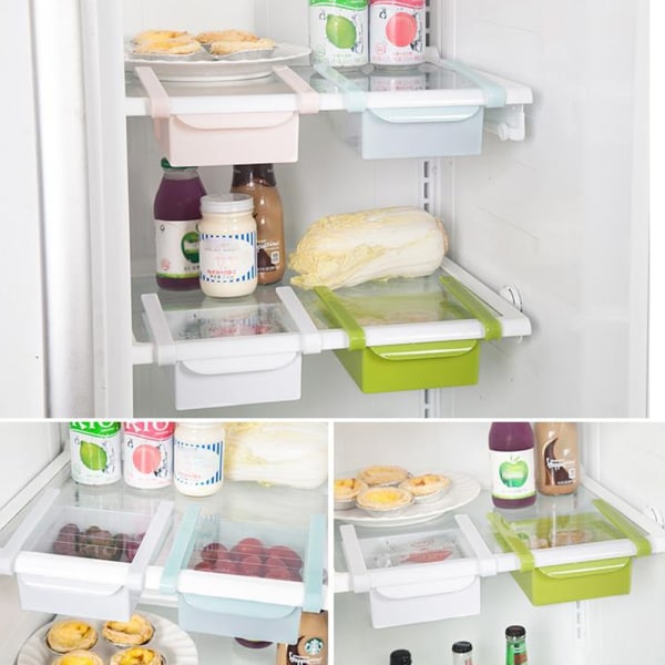 Kylskåp organizer 4-pack infällbar låda Kylskåp