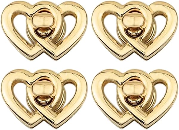 Väska Spänne 8 Stycken Vridlås DIY Väska Spänne Hjärta Forma Metall