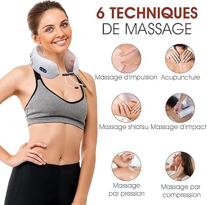 Afslappende massagepude til nakke og cervikaler - Elektrisk massageapparat