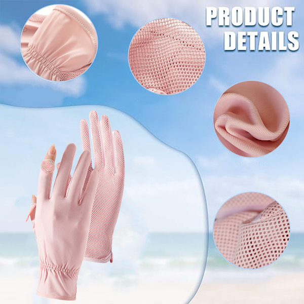 2-pack UV-skyddshandskar för kvinnor med full finger touch screen
