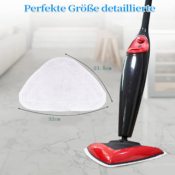 Ersättningspads för Vileda Ångmopp, Tvättbara Återanvändbara Mikrofiber Ångmopp Pads, Slitstarka Mjuka för Olika Golv, Effektiv Rengöring, Stark Vattenabsorption