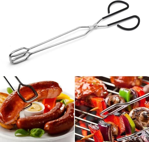 Grill Saks Rustfritt Stål Tang 10 Tommer BBQ Matlaging Tang