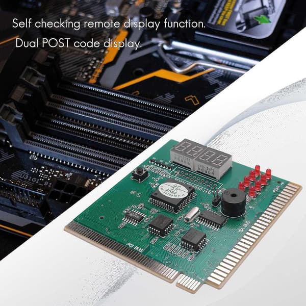 PC-moderkortsdiagnostikkort 4-siffrig PCI/ISA POST-kodanalysator