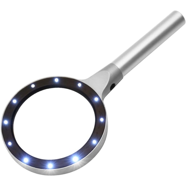 Upplyst förstoringsglas 5X 10X förstoringsglas Stor