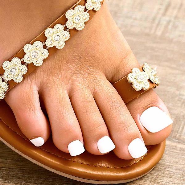 Fashion Matte Falska Tånaglar  Fot Falska Nagel Full Cover Aryclic Square Daglig Fest Datum Klipp Press på Tånaglar för Kvinnor och Flickor(24Pcs)