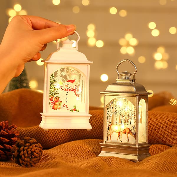 Julelykt med glitter, jul for hjemmedekorasjon silver