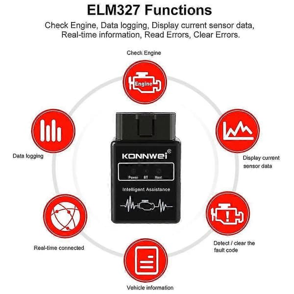 Kw912 Obd2 Auto Diagnostisk Skanner Tester & Feilskanner Verktøy Mental For Android Bluetooth Kode Lesing