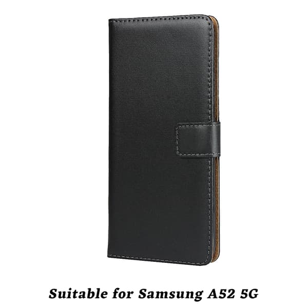 Samsung Galaxy A52 / A52s -kotelo aitoa nahkaa - Valitse väri! Musta
