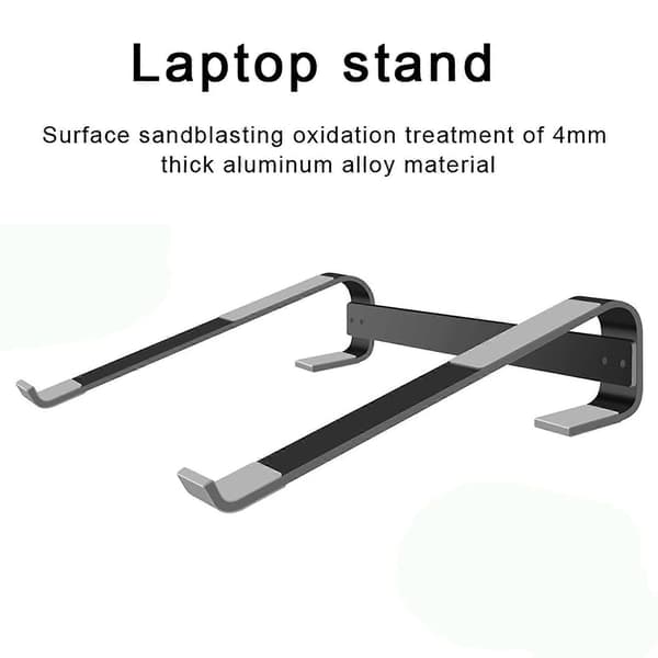 Bærbar computerstander i aluminiumslegering Bærbar hurtig varmeafledning skridsikker silikone hjemmekontor desktop computer riser holder PC-tilbehør