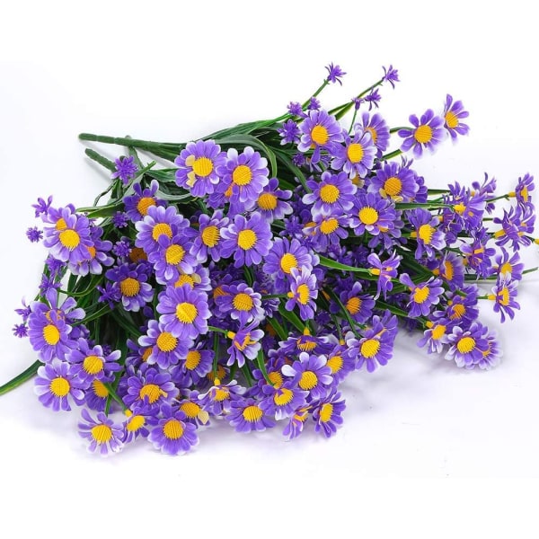 Konstgjorda prästkragar, 4 st konstgjorda blommor grönt plast
