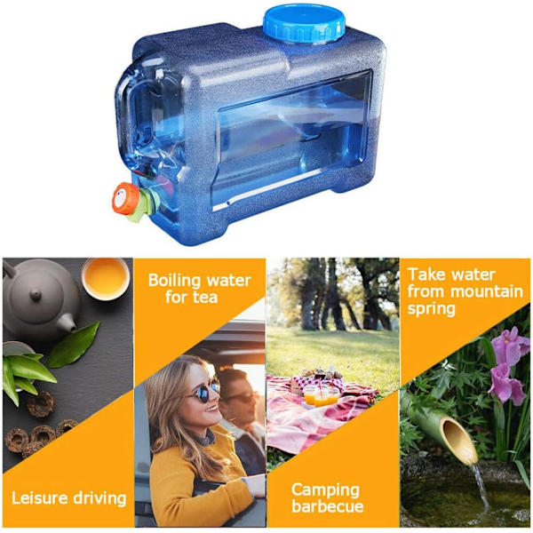 Vattenkanna med Bred Påfyllningsöppning, BPA-fri för Säker Drickning, Lämplig för Camping, Vandring, Picknickar och Nödsituationer
