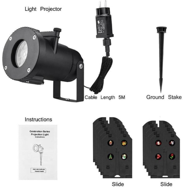 LED-projektiolamppu Jouluvalot LED-projektori