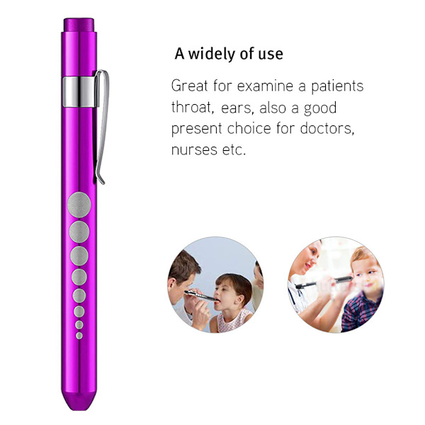 2 stk Pen Lygte Aluminium Legering Pen Lys LED Pen