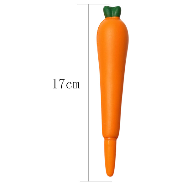 Bløde Squishy Penne - Søde & Stressaflastende - Glat Skrift - Kawaii Gelblækpen til Julegaver & Skoleartikler - Gulerod