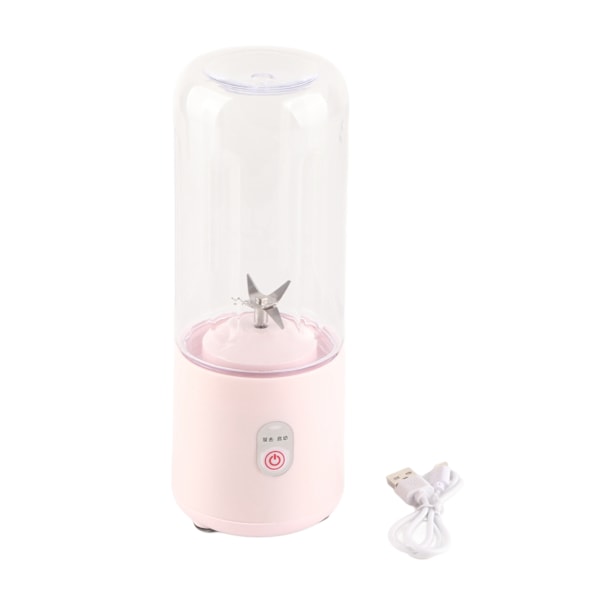 Juice Maskine Bærbar 500ml Mini Pink Juice Ekstraktor 6 Bladknive USB Opladning Juice Maker til Frugt Grøntsager