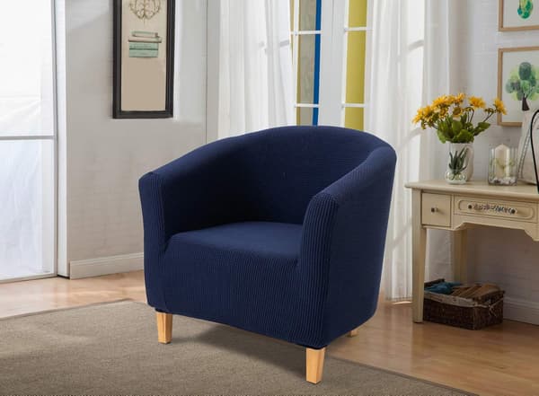 Treasure blue, jacquard sofabetræk, badekarstolbetræk, retracta