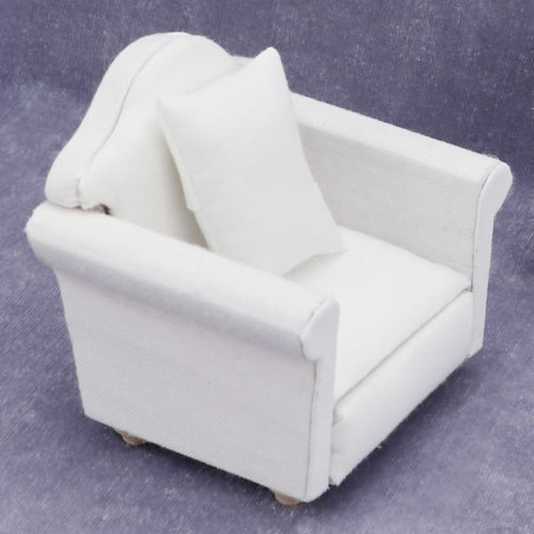 1:12 Skala Sofa Dukkehus Møbler Miniature Sofa Stof Sofa m