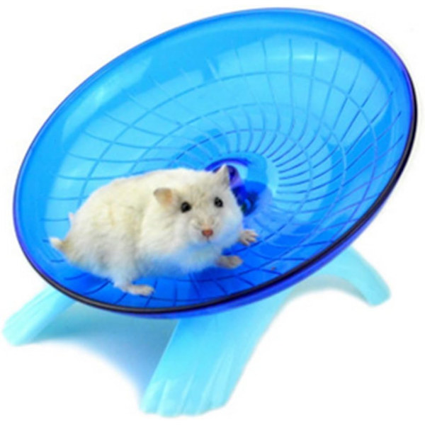 Hamsterhjul Flyhjul Tallerken for Små Dyr Hamster Treningsleketøy Hamsterleker Blå (Blå)