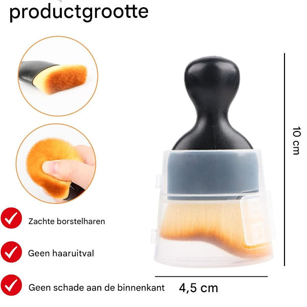Rengøringsbørste - Bilplejebørste - Støvfjernerbørste - Snavsfjerner - Velegnet til biler - 2 stk.
