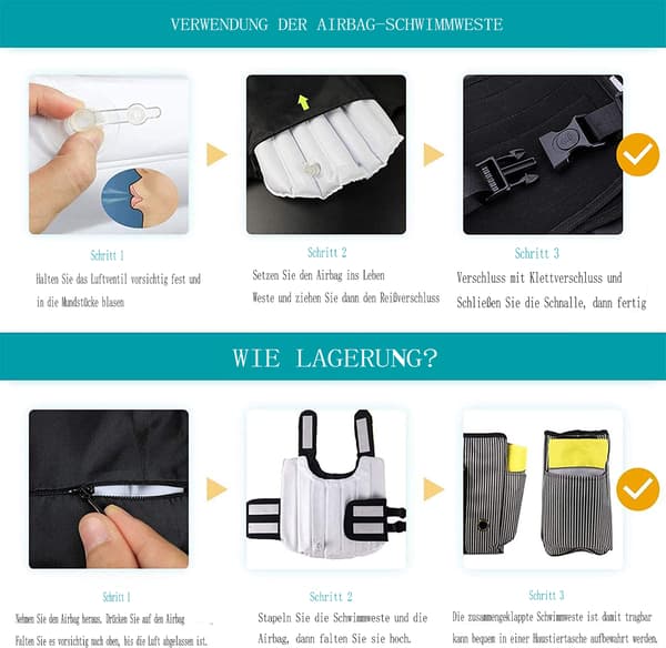 Hunde redningsvest for små/medium/store hunder