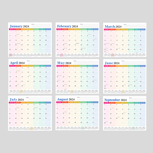 ZEEYUAN Fotokalender 2024-2025 Bordkalender för egna foton 10x15 till instickning Kalender till att designa själv