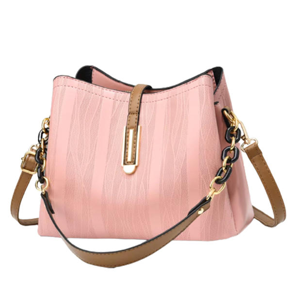 Mode farvematchende damehåndtaske kunstig læder stor kapacitet skuldertaske crossbody taske