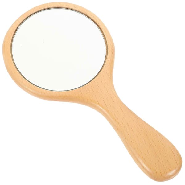 Handspegel Trä Sminkspegel Bärbar Handspegel Hem Resa Handspegel