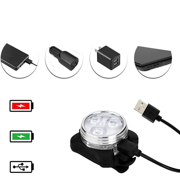Hlight1 USB LED-lys for sykkelhjelmer, ryggsekker og skole