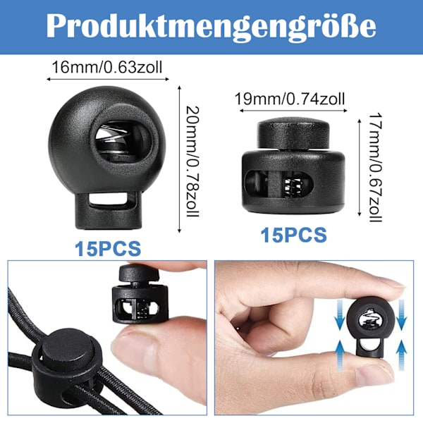 30 stk Plastfjærspenner (Boks)-S6004*15+S6013*15