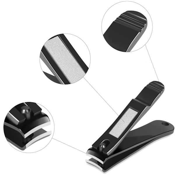 Nagelklippare Set - 2 Pack Rostfritt Stål, Professionella Fingernagel- och Tånagelklippare för Tjocka Naglar