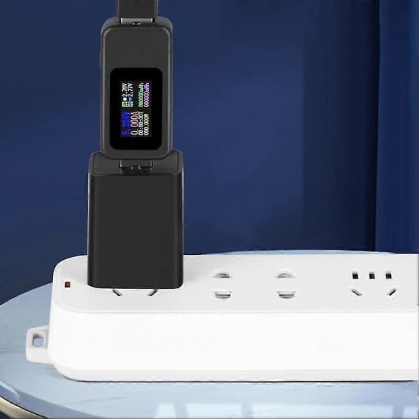 Fargeskjerm USB-tester 0-6.5A Strøm 4-30V Voltmeter Overvåking Tidsvisning Mobil Strømforsyning Detektering