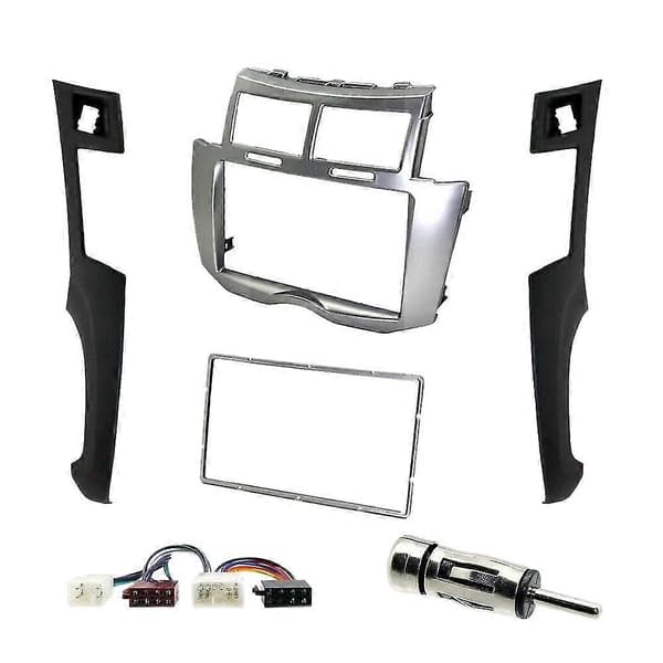 2 Din Bil Stereo Ram Trim Kit Instrumentbräda För Yaris Vitz Platz 2005-2011 DVD-spelare Installation