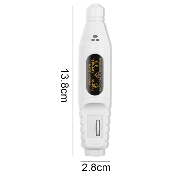 Elektrisk nagelborrmanikyr och set med set White