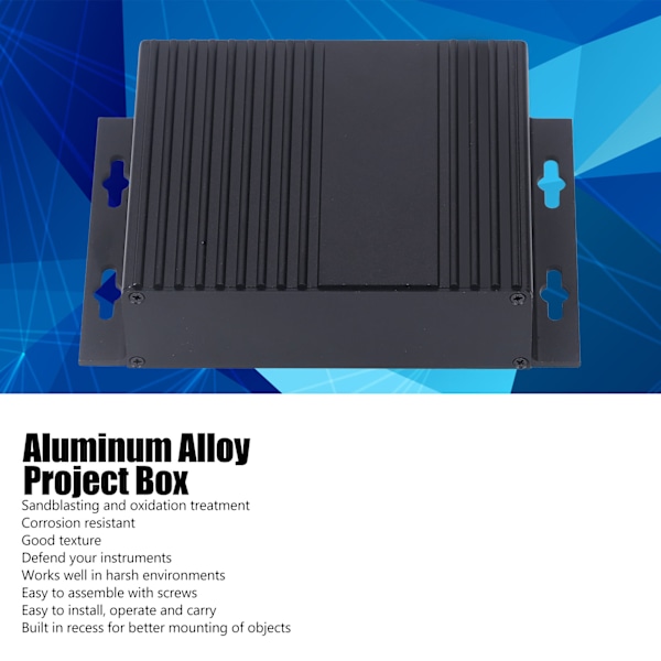 Aluminiumprojektbox med Sandblästring, Oxidationbehandling, Korrosionsbeständig, Vattentät, Värmeavledning