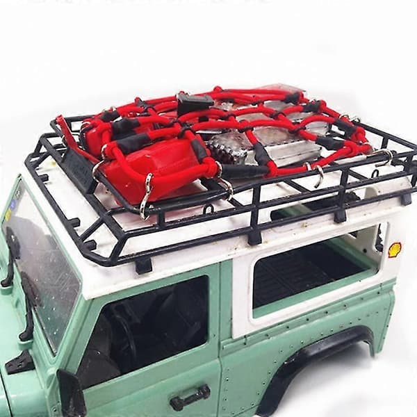RC Bil Deler Tilbehør Elastisk Bagasjenett For 1/12 Mn D90 D99 Mn99s, rød