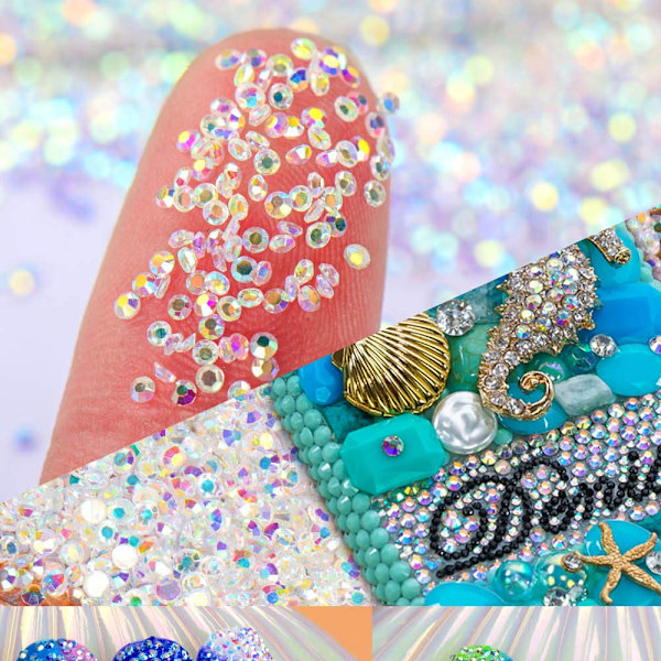 Krystal Nail Art, Flade Rhinestones