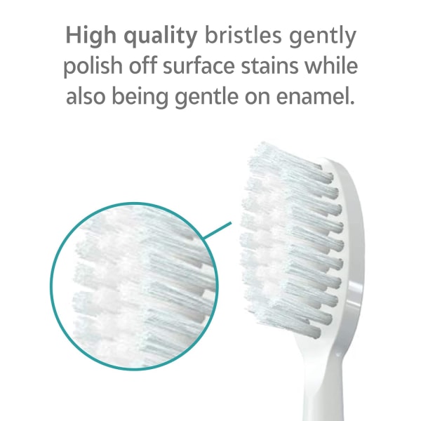 Clean Sonic Elektrisk Tandbørste Hoved, 3 Pak, Hvid
