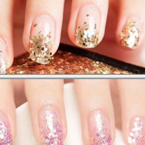 48 Flaskor/Box DIY Nagelharts Glitter Paljetter Kristall UV Epoxi Smycken Tillverkning Form Fyllmedel 3D Nagelkonst Tips Dekoration(Flerfärgad)