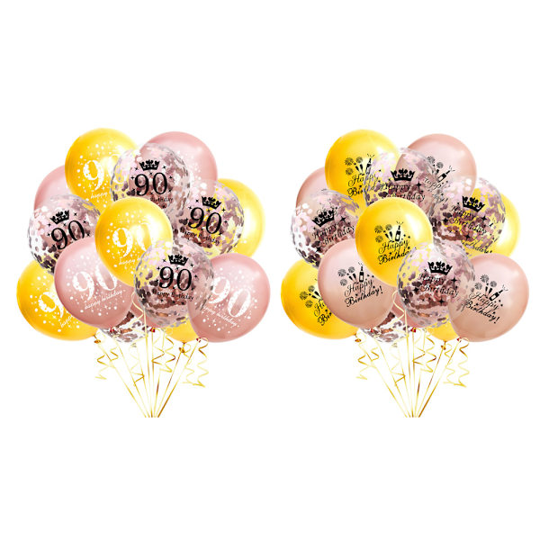 30 st roséguld ballonger för kvinnor, årsdag grattis på födelsedagen festdekoration inomhus utomhus tillbehör