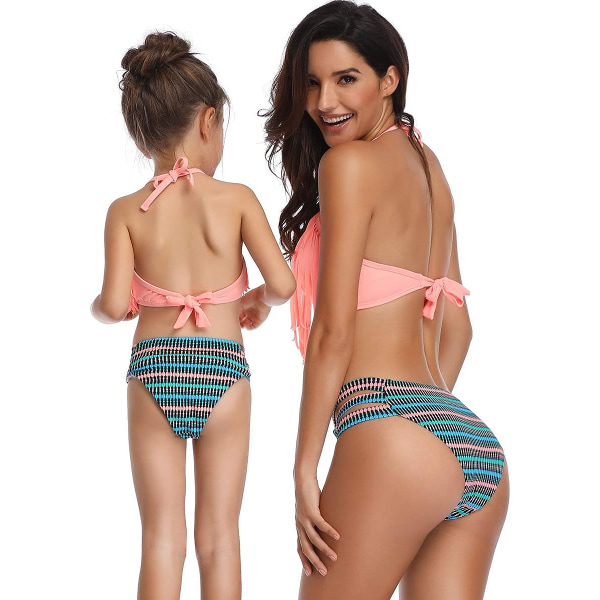 KABETY Jente Badedrakt Todelt Bikinisett Ruffle Falbala Swimw