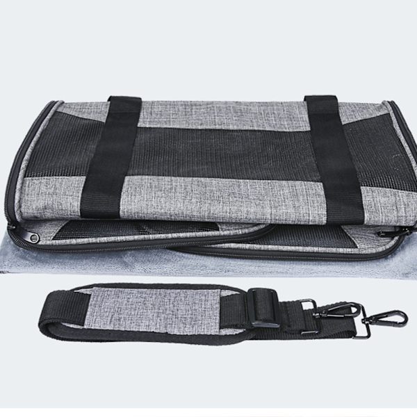 Foldbar Hundekasse Bil med Pustende Mesh Stoff, Katt Transportkasse for Katt Hund, Transportkasse for Reise, Hundebæreveske for Katter