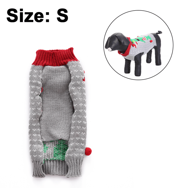 Hunde Julekostume, Julekæledyrs Vintertøj, til Mellemstore Store Hunde grey S