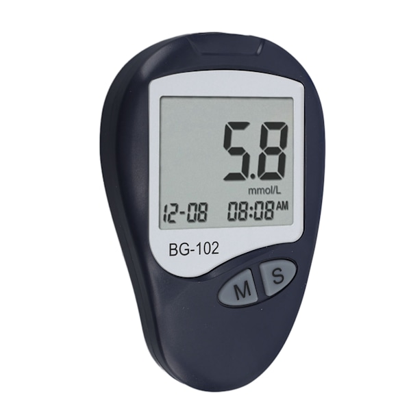 Blodsukkermåler Kit Bærbar Præcis Diabetes Test Meter med Lancet Enhed Teststrimler til Hjemmeselv Blodsukkerovervågning