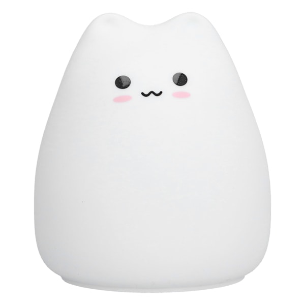Bedårande Kattlampa, Mjuk Silikon Bärbar Nattlampa, 7 Färger Baby Nattlampa med Enkel Tryckkontroll för Flickors Sovrum, Perfekt Present till Barn