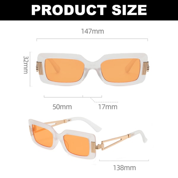 Fashionabla solglasögon med små bågar, trendig personlighetsgata