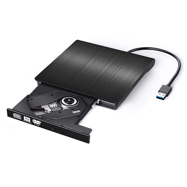 Extern CD DVD-enhet, USB 3.0 bärbar CD DVD +/-RW-enhet Slim