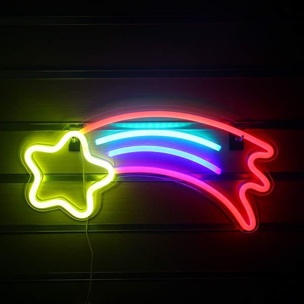 Regnbåge Neonskylt LED Neonljus Inomhus Vägg Neon Rumsdekoration